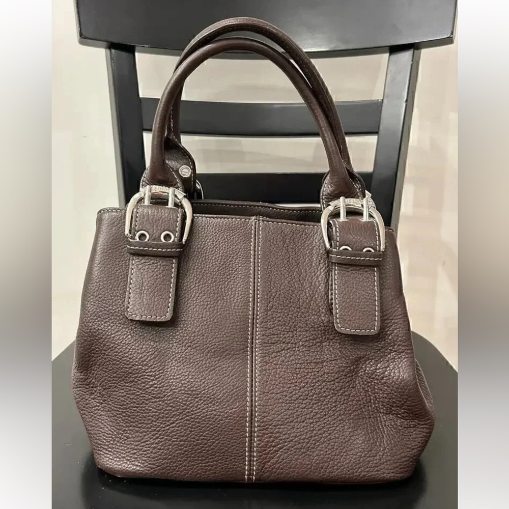 Tignanello Brown Real Leather Small Handbag
